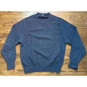 VINTAGE Jockey Sweater Mens Size Medium 100% Pure New Wool Pull Over Blue